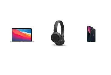 Cabaran dagangan dalam aplikasi menawarkan iPhone, fon kepala JBL, dan MacBook sebagai hadiah.